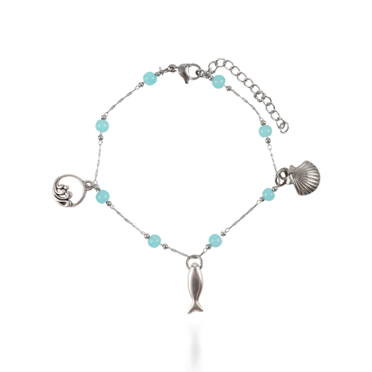 Χειροποίητο βραχιόλι με χάντρες Mar and Mar Kylia από ανοξείδωτο ατσάλι