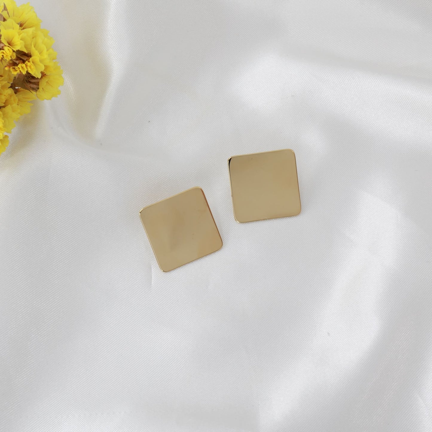 Σκουλαρίκια καρφωτά Mar and Mar Square Studs από ανοξείδωτο ατσάλι