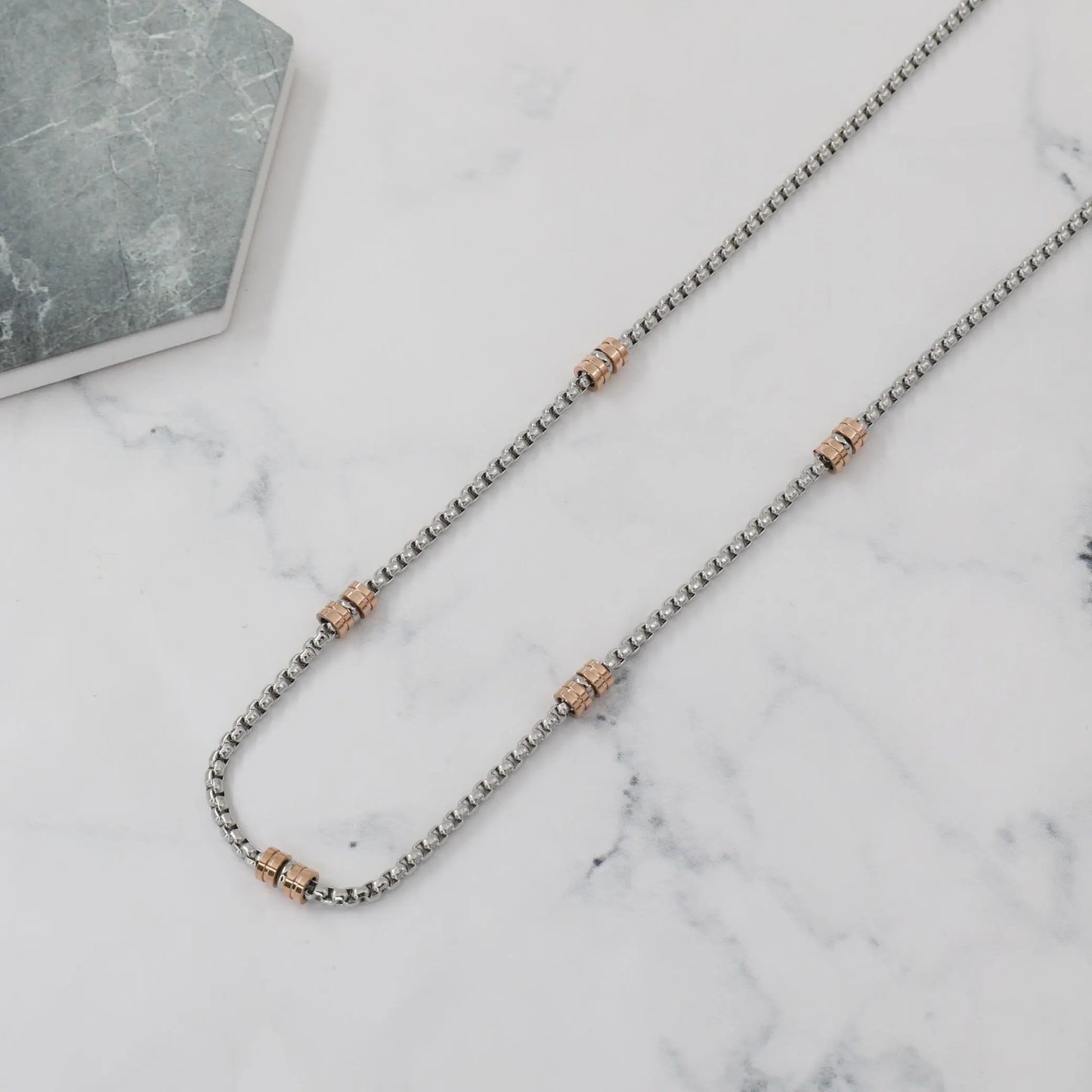 Ανδρική αλυσίδα λαιμού Mar & Mar Box Barrel από ανοξείδωτο ατσάλι