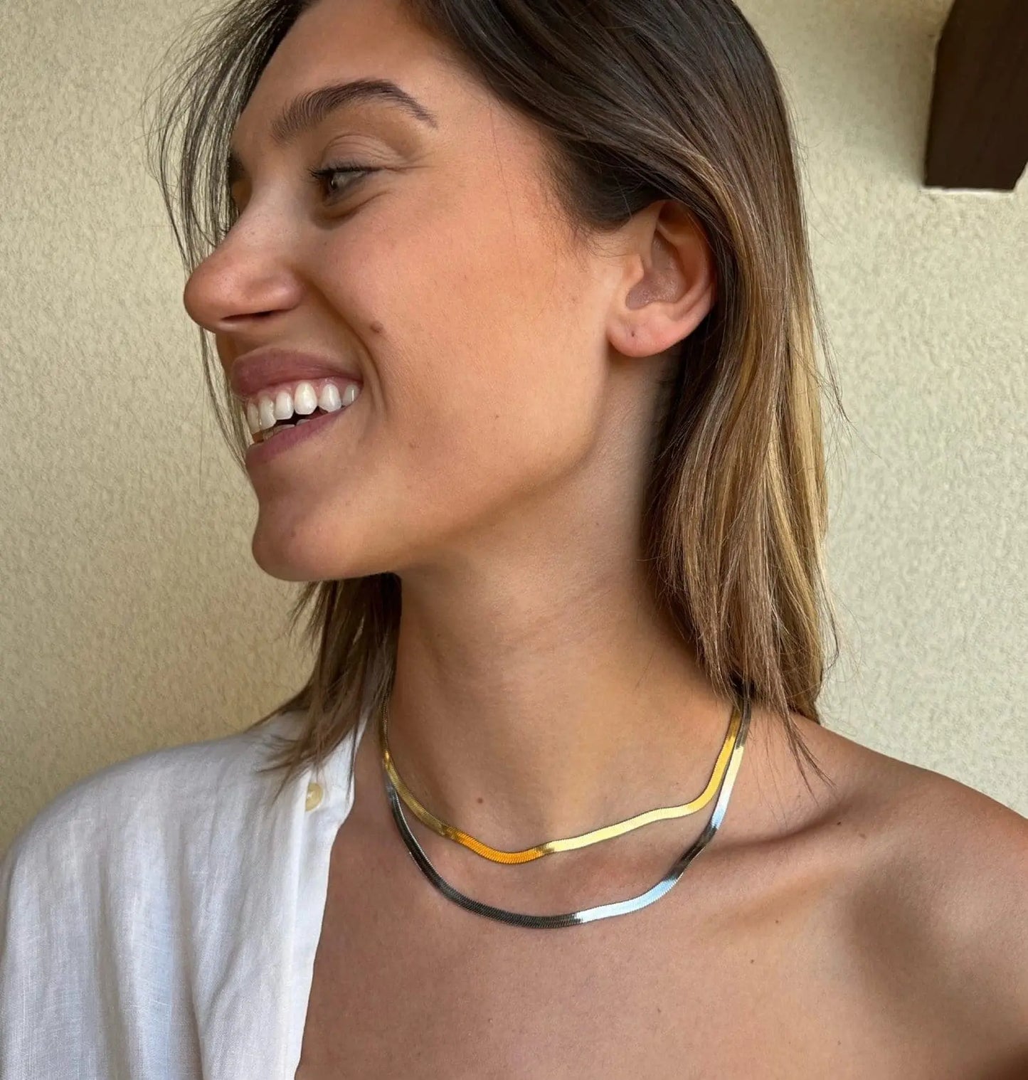 Αλυσίδα λαιμού Flat Snake Mar & Mar Flat Snake Chain (Silver) από Ανοξείδωτο ατσάλι