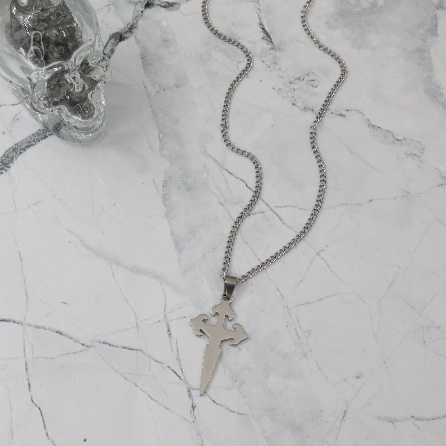 Ανδρικό Κολιέ με σταυρό Mar & Mar Spade Cross από ανοξείδωτο ατσάλι