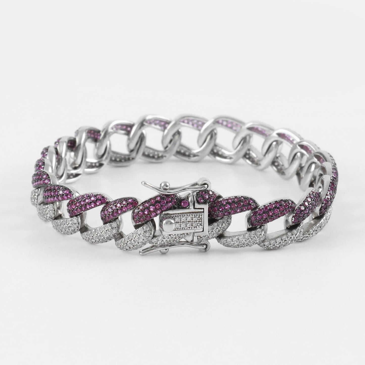 Αλυσίδα χεριού με διχρωμία Mar & Mar Cuban Bracelet από Ασήμι 925