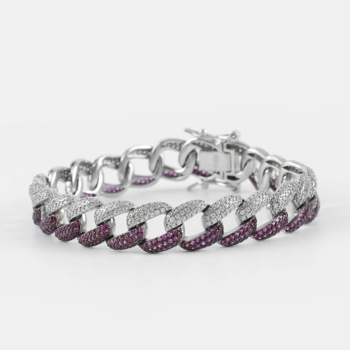 Αλυσίδα χεριού με διχρωμία Mar & Mar Cuban Bracelet από Ασήμι 925