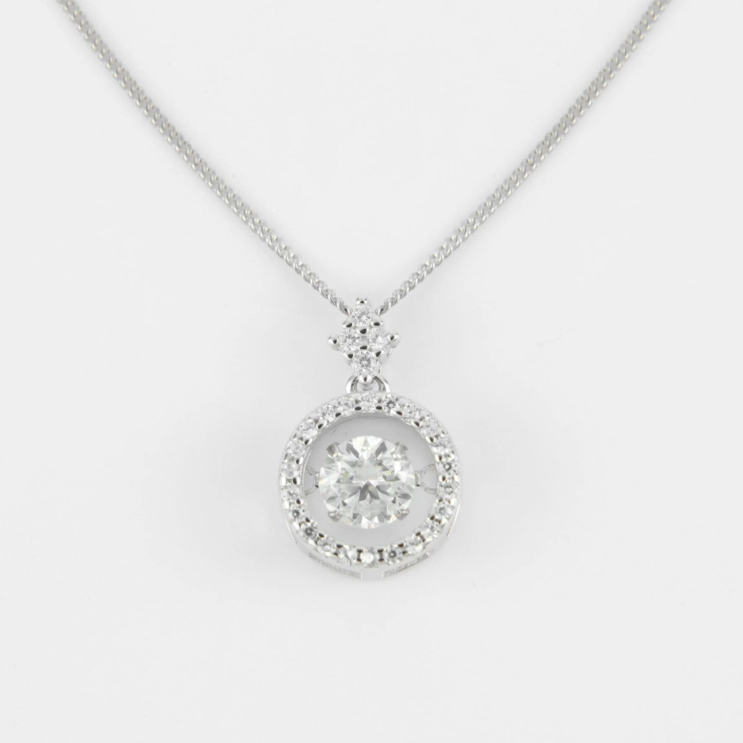 Κολιέ με μοϊσανίτη Mar & Mar Moissanite Anastasia από Ασήμι 925