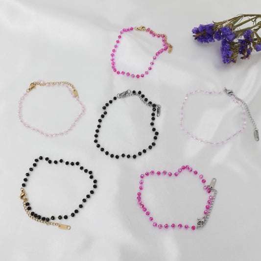 Αλυσίδα ποδιού με χάντρες Mar and Mar Priya Anklet από ανοξείδωτο ατσάλι