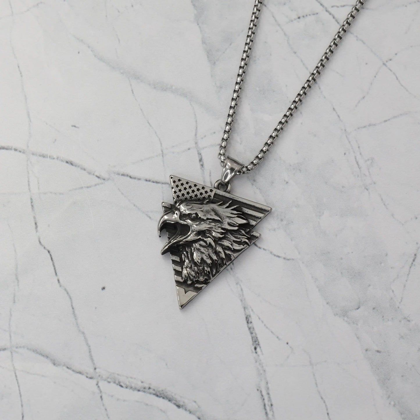 Ανδρικό Κολιέ αετός Mar & Mar American Eagle από ανοξείδωτο ατσάλι