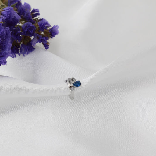 Σκουλαρίκι cuff με πέτρες ζιργκόν Isidora Cuff (Blue)