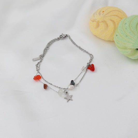 Αλυσίδα ποδιού με αστέρι Mar and Mar Star Anklet από ανοξείδωτο ατσάλι