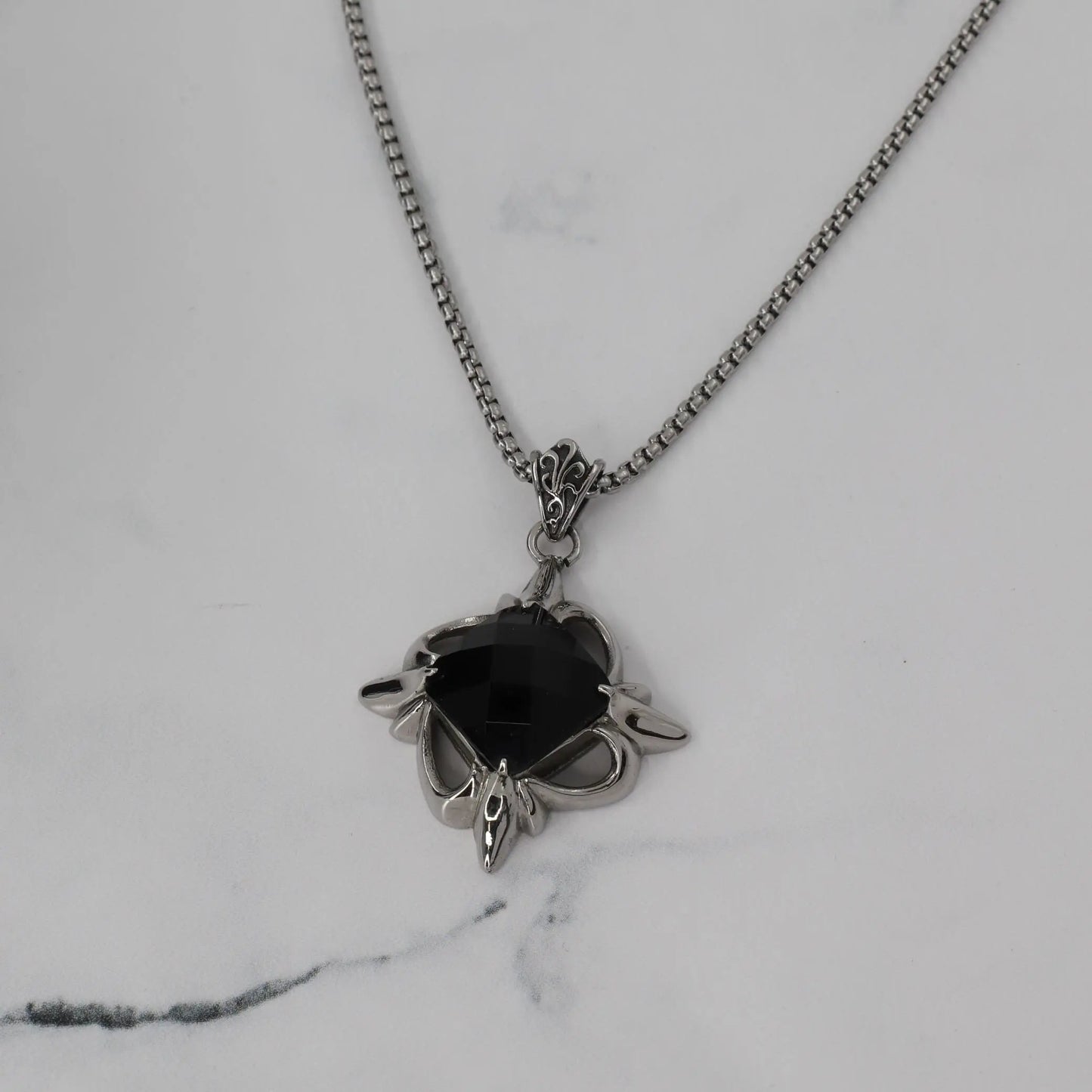 Ανδρικό Κολιέ με πέτρα ζιργκόν Mar & Mar Denethor από ανοξείδωτο ατσάλι