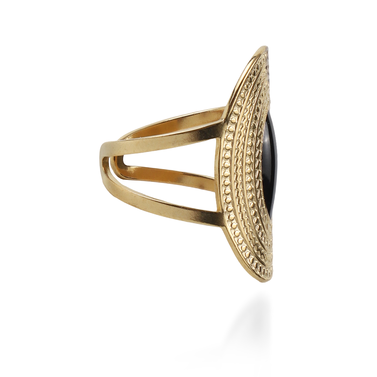 Γυναικείο δαχτυλίδι Mar and Mar Zulea (Black) από ανοξείδωτο ατσάλι