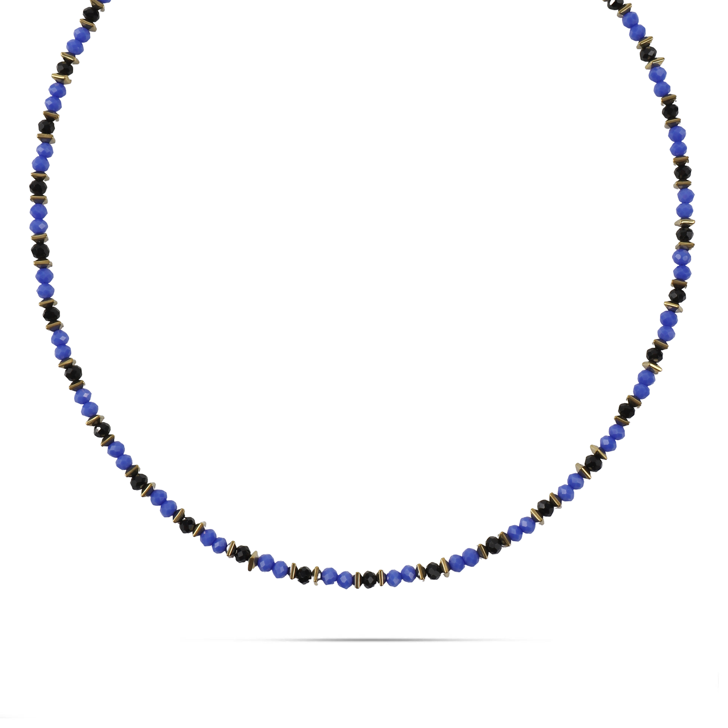 Χειροποίητο κολιέ με χάντρες και Αιματίτη Mar and Mar Sherry από ανοξείδωτο ατσάλι