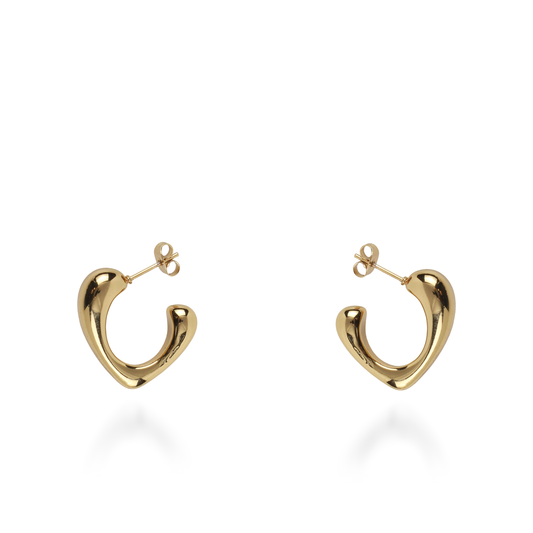 Σκουλαρίκια κρίκοι Mar and Mar Ondine από ανοξείδωτο ατσάλι