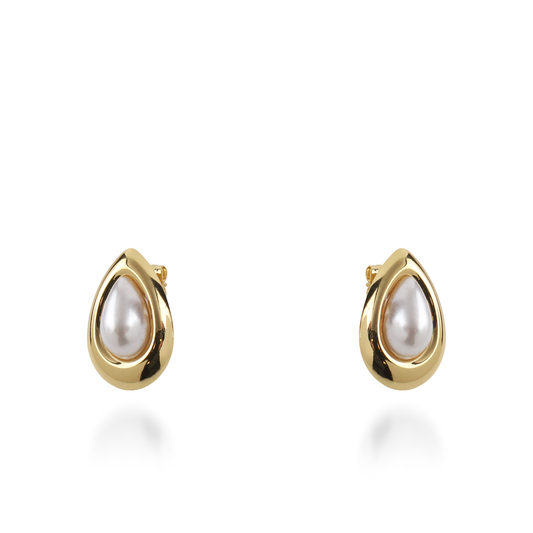 Σκουλαρίκια καρφωτά με πέρλα Mar and Mar Aeliana από ανοξείδωτο ατσάλι