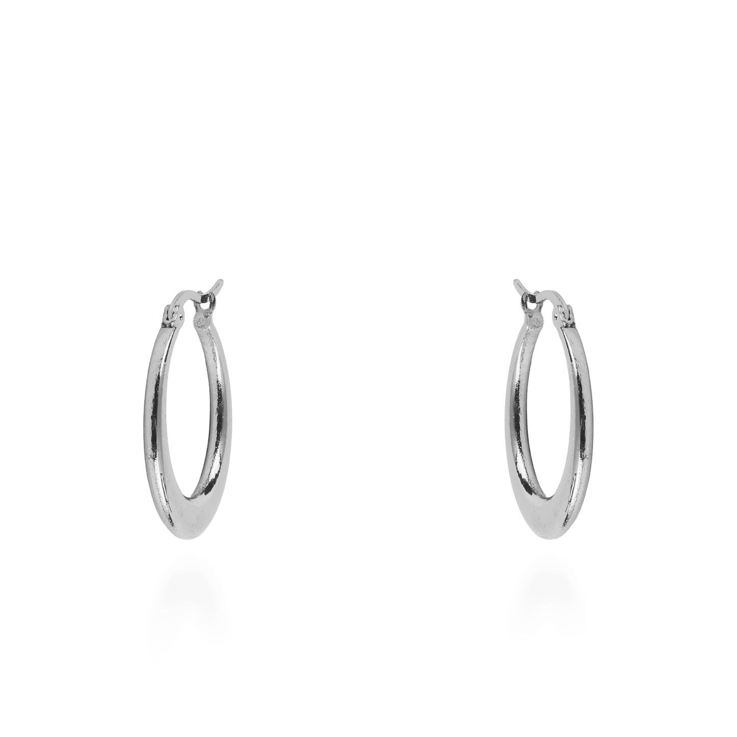 Σκουλαρίκια κρίκοι Mar and Mar Hervey Silver από ανοξείδωτο ατσάλι