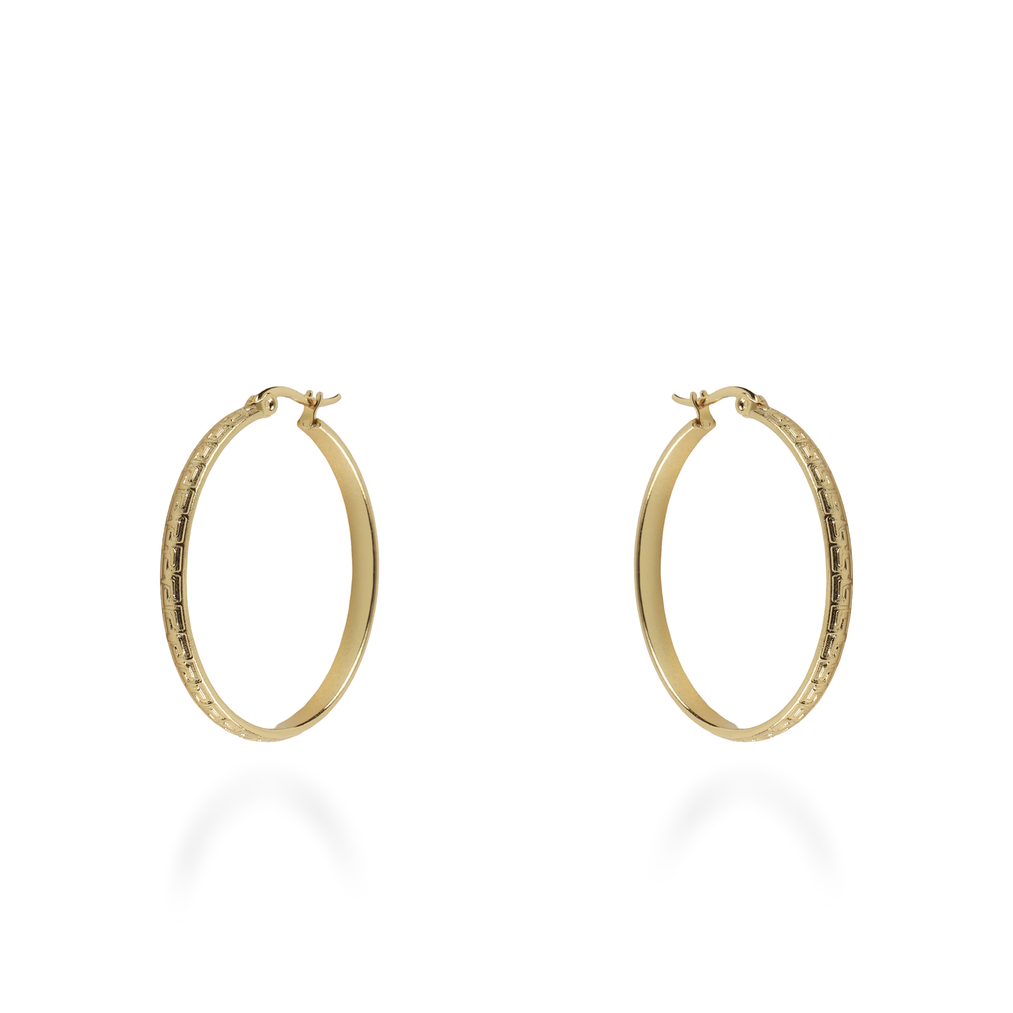 Σκουλαρίκια κρίκοι Mar and Mar Acrol (4 cm) από ανοξείδωτο ατσάλι