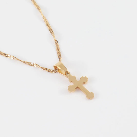 Κολιέ με σταυρό Mar and Mar Carey Cross από ανοξείδωτο ατσάλι