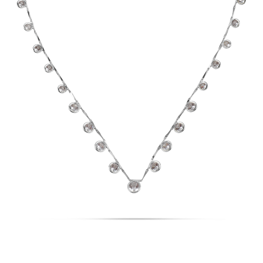 Κολιέ με πέτρες ζιργκόν Mar and Mar Eclessa (Silver) από ανοξείδωτο ατσάλι