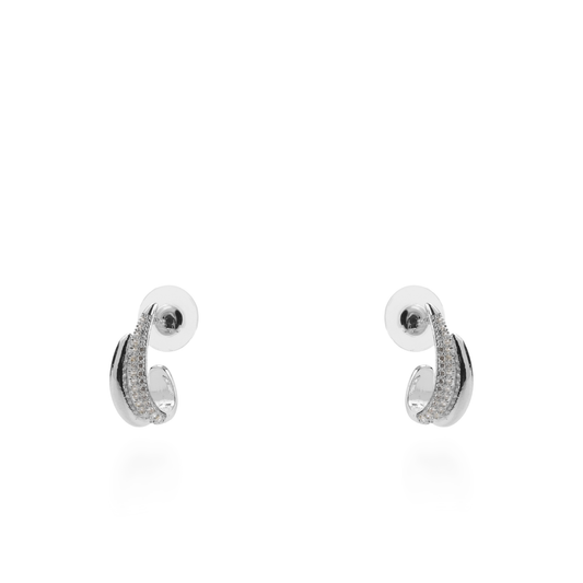 Σκουλαρίκια καρφωτά με ζιργκόν Mar and Mar Yvian (Silver)