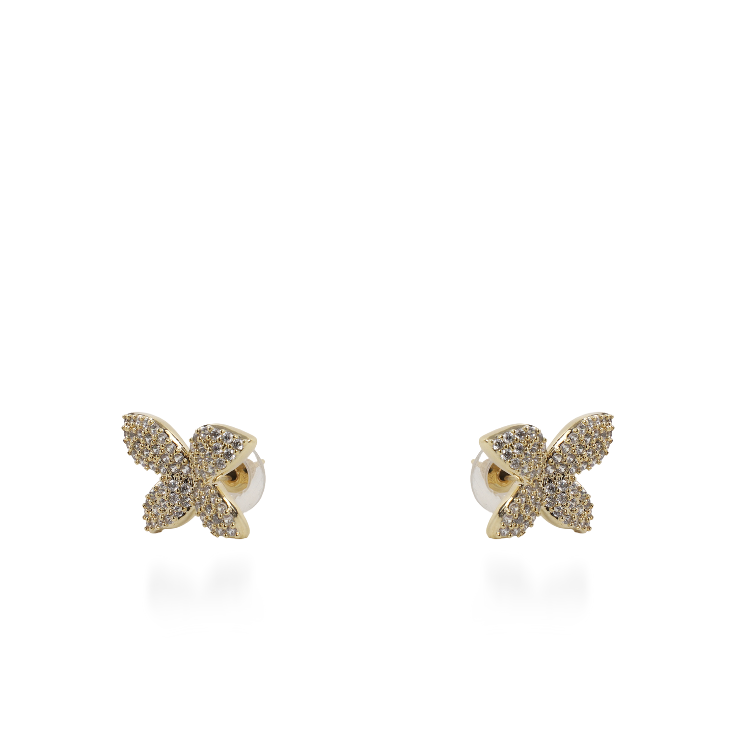 Σκουλαρίκια καρφωτά πεταλούδες με ζιργκόν Mar and Mar Elara