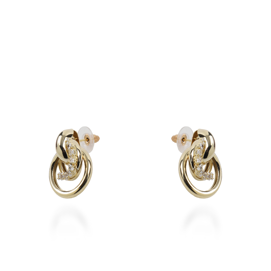 Σκουλαρίκια καρφωτά με ζιργκόν Mar and Mar Thelia