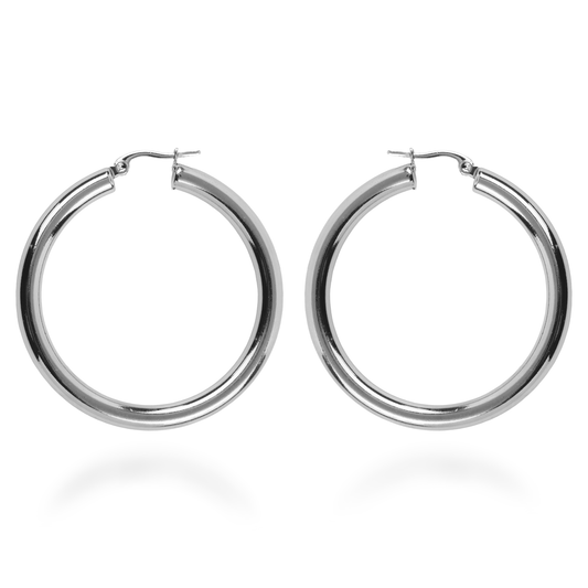 Σκουλαρίκια κρίκοι Mar and Mar Omeria από ανοξείδωτο ατσάλι