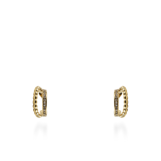 Σκουλαρίκια κρίκοι με ζιργκόν Mar and Mar Nelia από ανοξείδωτο ατσάλι