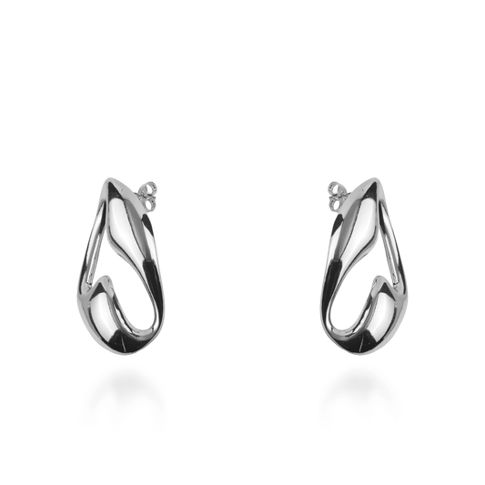 Σκουλαρίκια καρφωτά Mar and Mar Eliany (Silver) από ανοξείδωτο ατσάλι