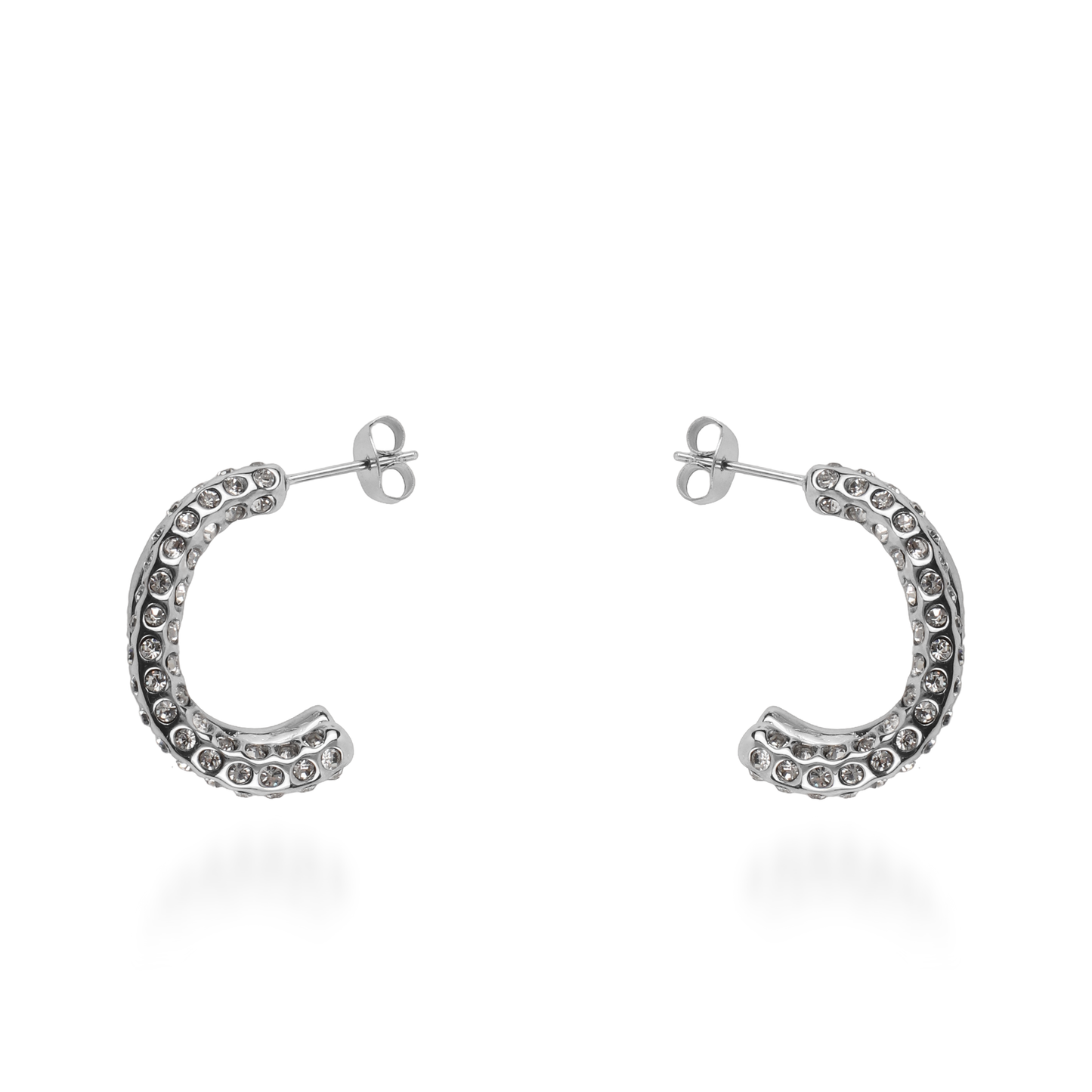 Σκουλαρίκια καρφωτά με ζιργκόν Mar and Mar Phaedra από ανοξείδωτο ατσάλι