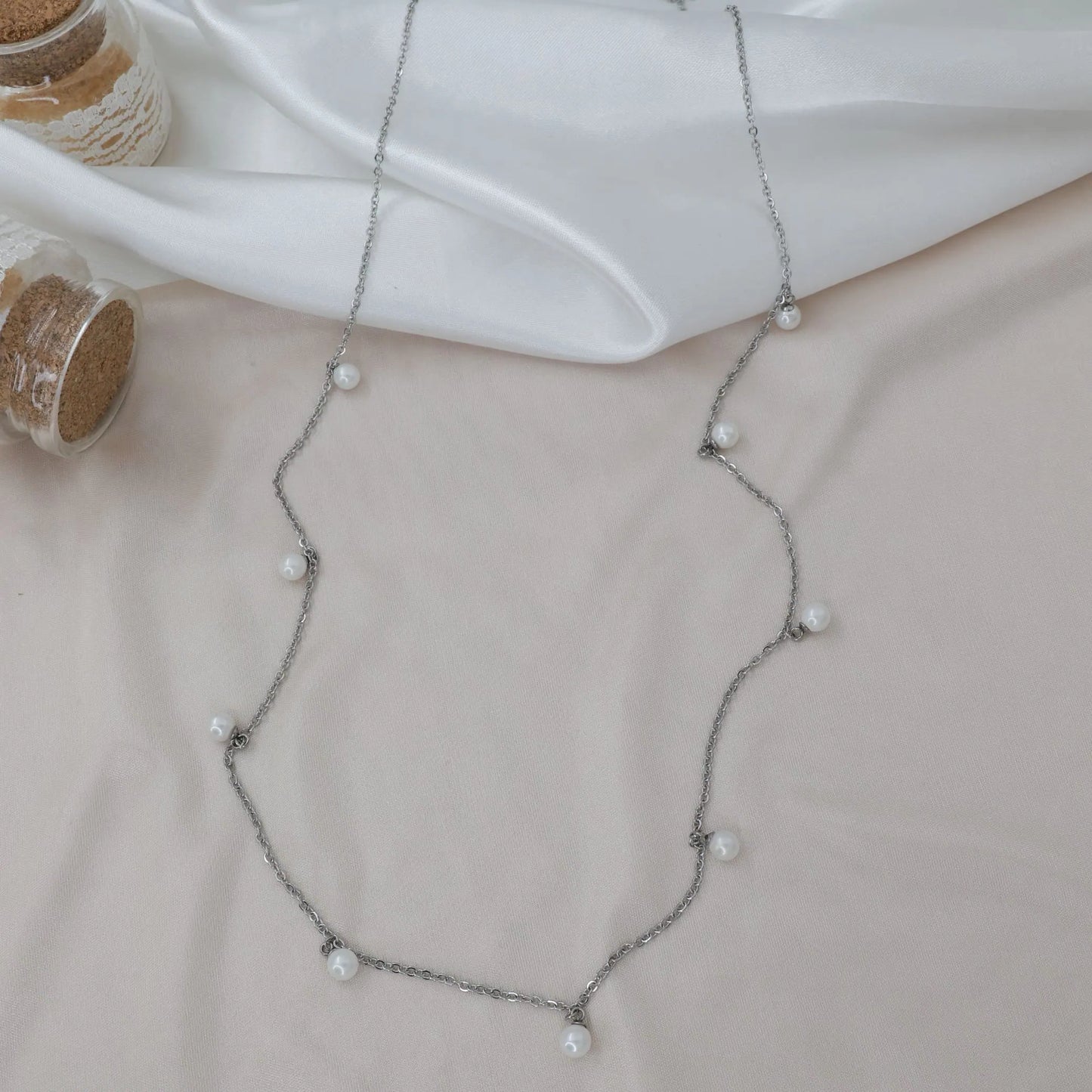 Aλυσίδα κοιλιάς/μέσης με πέρλες Mar & Mar Ariela Belly Chain από ανοξείδωτο ατσάλι