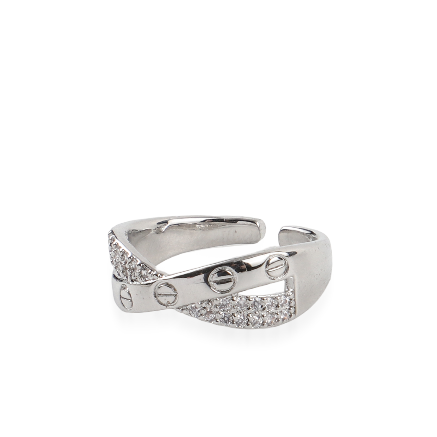 Γυναικείο δαχτυλίδι με πέτρες ζιργκόν Mar and Mar Cross-Bolt