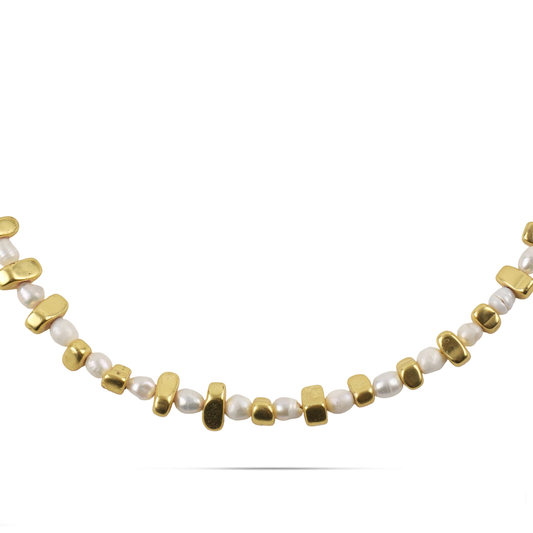 Κολιέ με μαργαριτάρια νερού Mar and Mar Nereis από ανοξείδωτο ατσάλι