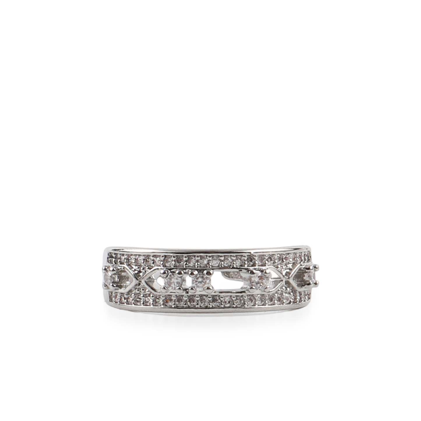 Γυναικείο δαχτυλίδι με πέτρες ζιργκόν Arcinia (Silver)