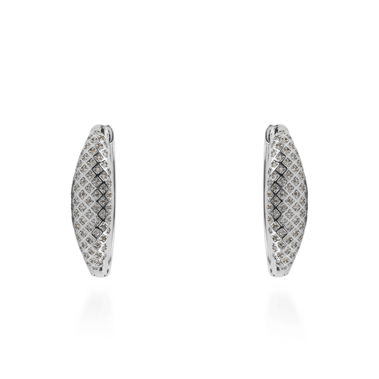 Σκουλαρίκια κρίκοι με ζιργκόν Mar and Mar Lysdie (Silver)