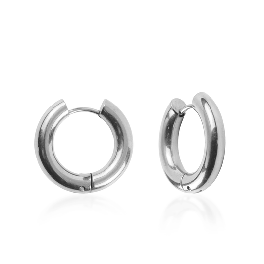 Σκουλαρίκια κρίκοι Mar and Mar Gwen Silver από ανοξείδωτο ατσάλι