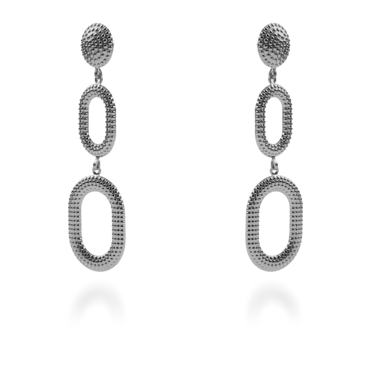 Σκουλαρίκια κρεμαστά Mar and Mar Vinita (Silver) από ανοξείδωτο ατσάλι