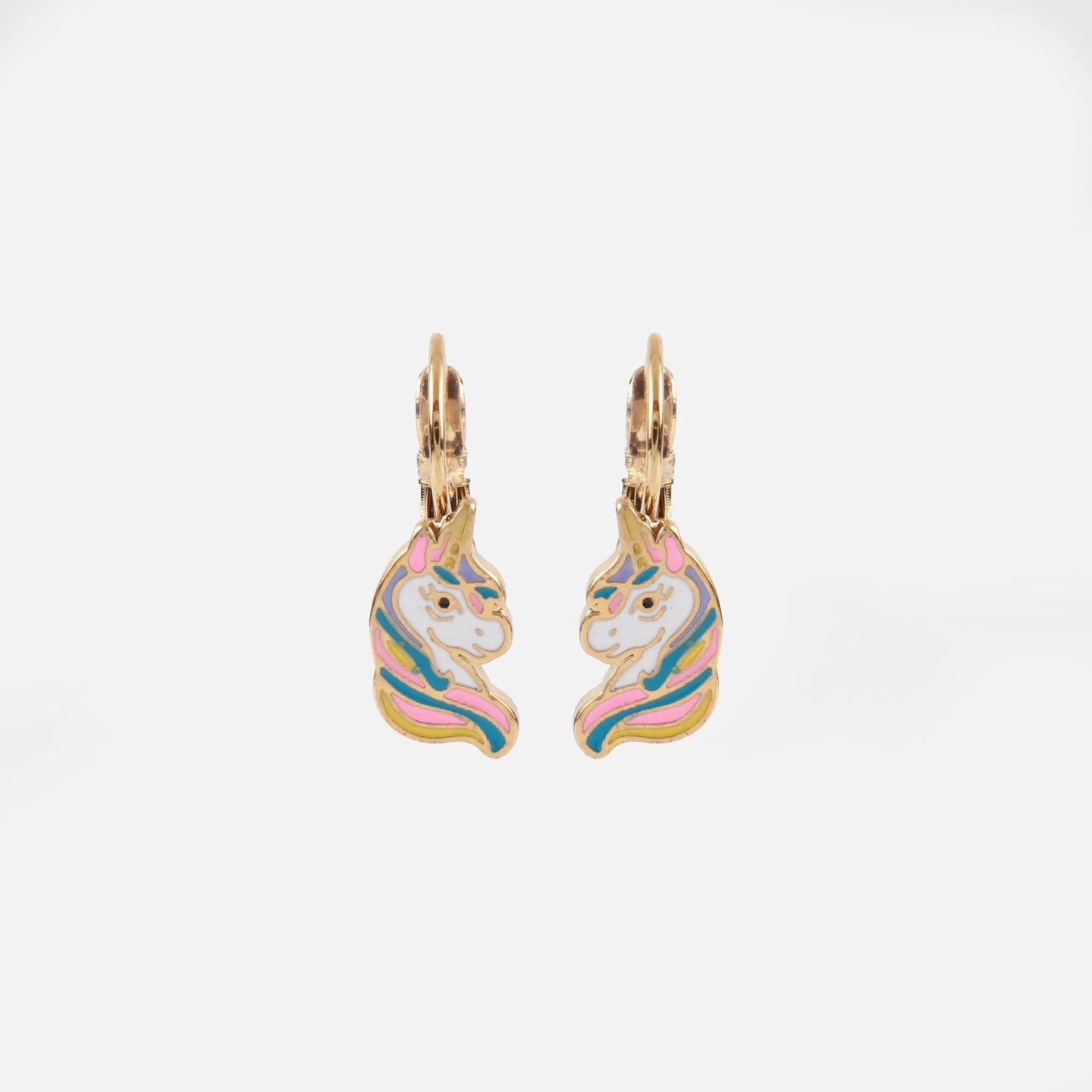 Παιδικά σκουλαρίκια κρεμαστά Μονόκερως Mar & Mar Unicorn Face Kids από ανοξείδωτο ατσάλι