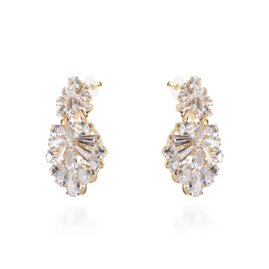 Σκουλαρίκια κρεμαστά με ζιργκόν Mar and Mar Cassia