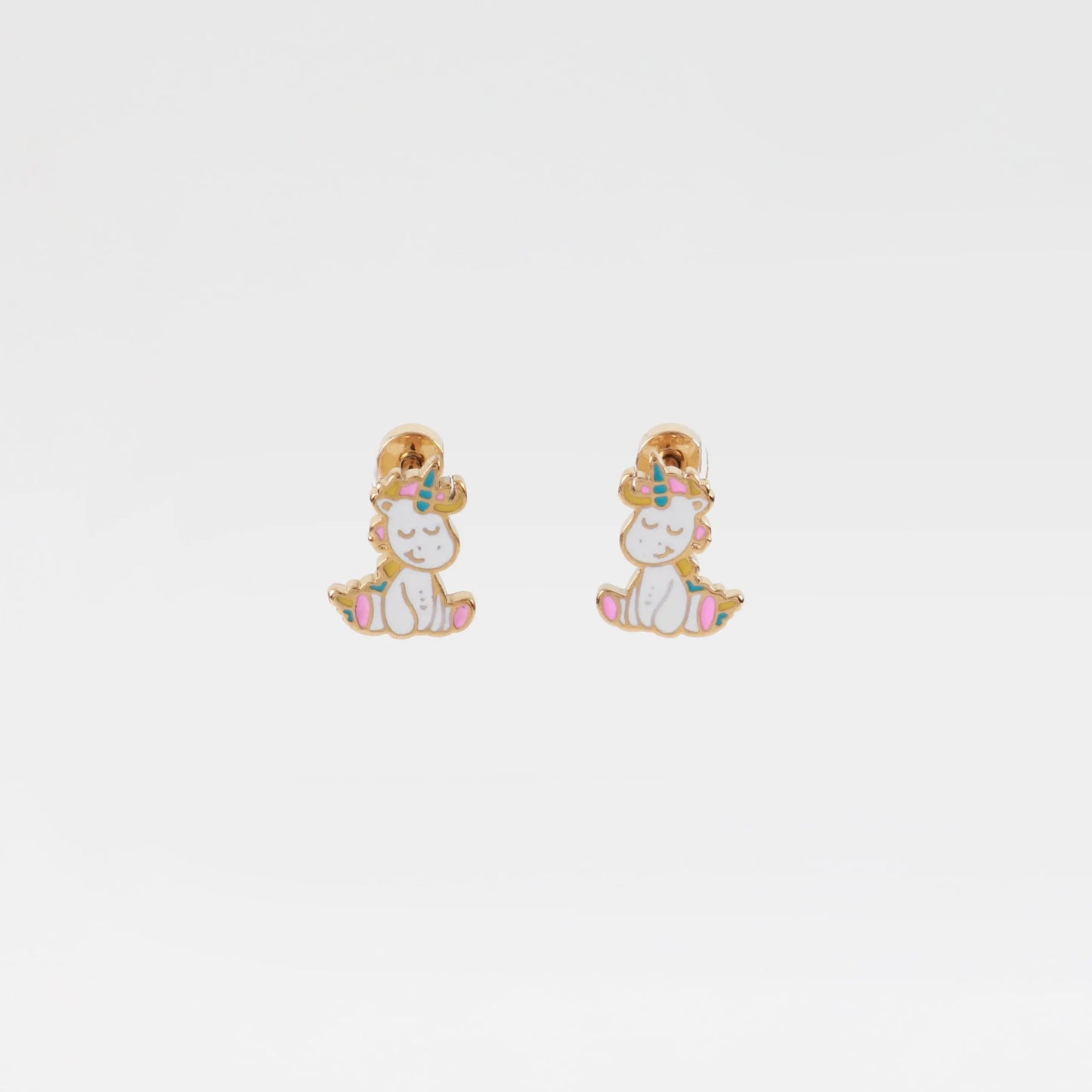 Παιδικά σκουλαρίκια καρφωτά μονόκερως Mar & Mar Unicorn Kids από ανοξείδωτο ατσάλι