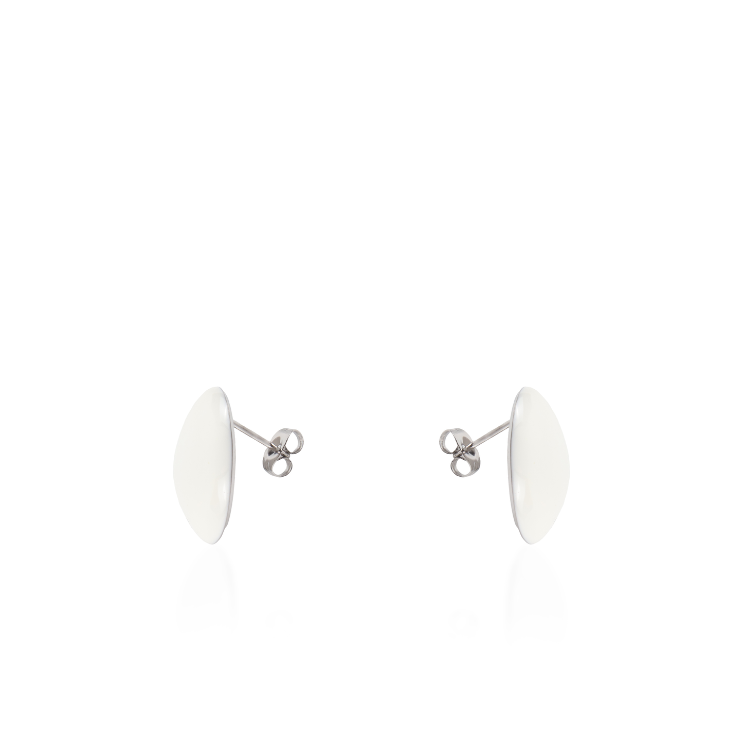 Σκουλαρίκια καρφωτά Mar and Mar Candy Silver (White) από ανοξείδωτο ατσάλι