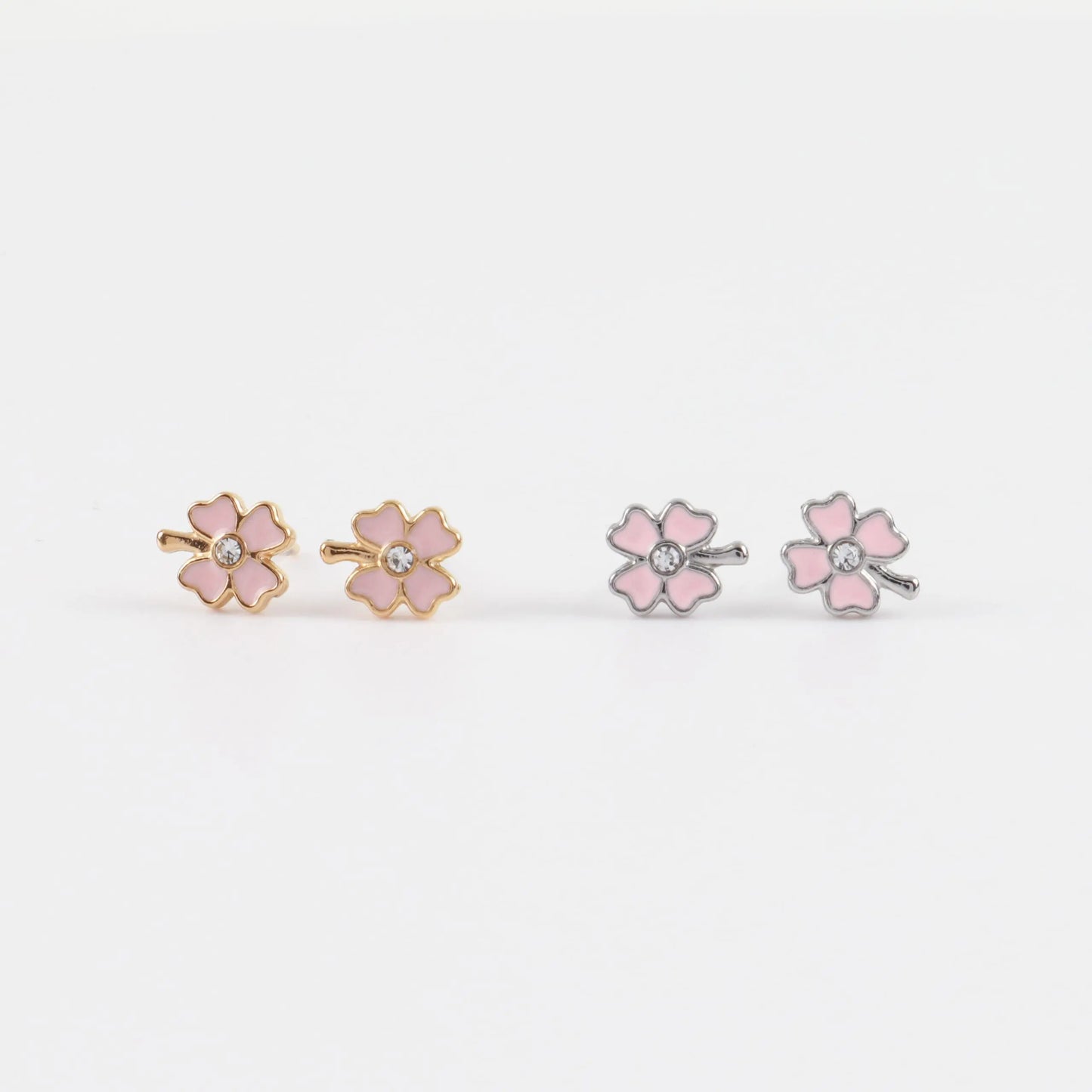 Παιδικά σκουλαρίκια καρφωτά με ζιργκόν Mar & Mar Lucky Clover Kids από ανοξείδωτο ατσάλι
