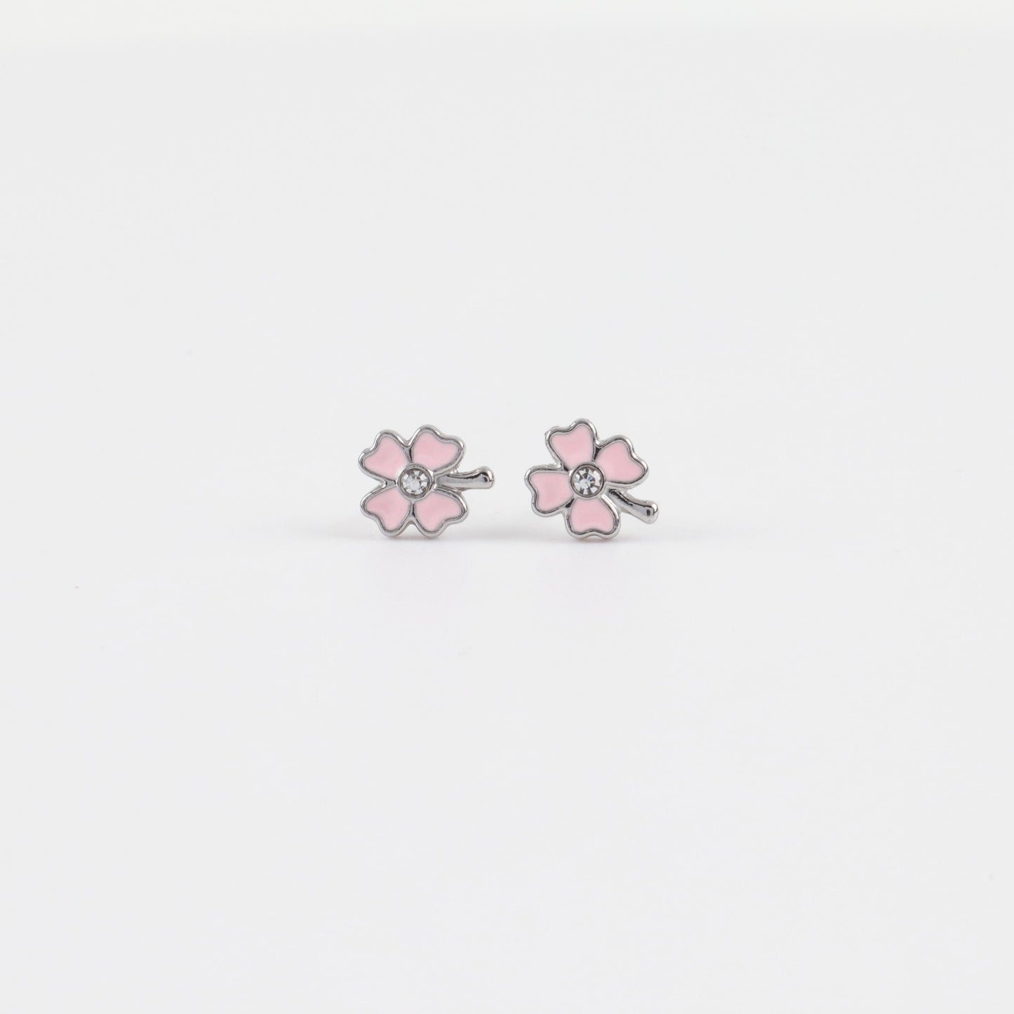 Παιδικά σκουλαρίκια καρφωτά με ζιργκόν Mar & Mar Lucky Clover Kids από ανοξείδωτο ατσάλι