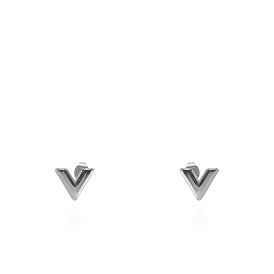 Σκουλαρίκια καρφωτά Mar and Mar V (Silver) από ανοξείδωτο ατσάλι