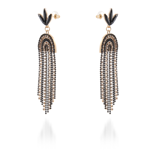 Σκουλαρίκια κρεμαστά καρδιές με πέτρες ζιργκόν Mar and Mar Adalynn