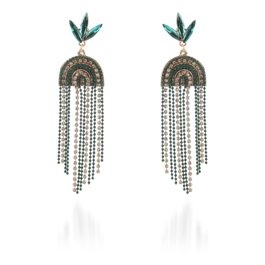 Σκουλαρίκια κρεμαστά καρδιές με πέτρες ζιργκόν Mar and Mar Adalynn