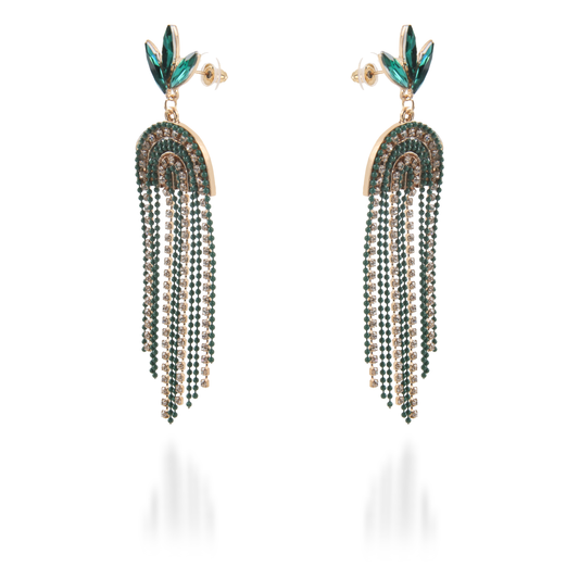 Σκουλαρίκια κρεμαστά καρδιές με πέτρες ζιργκόν Mar and Mar Adalynn