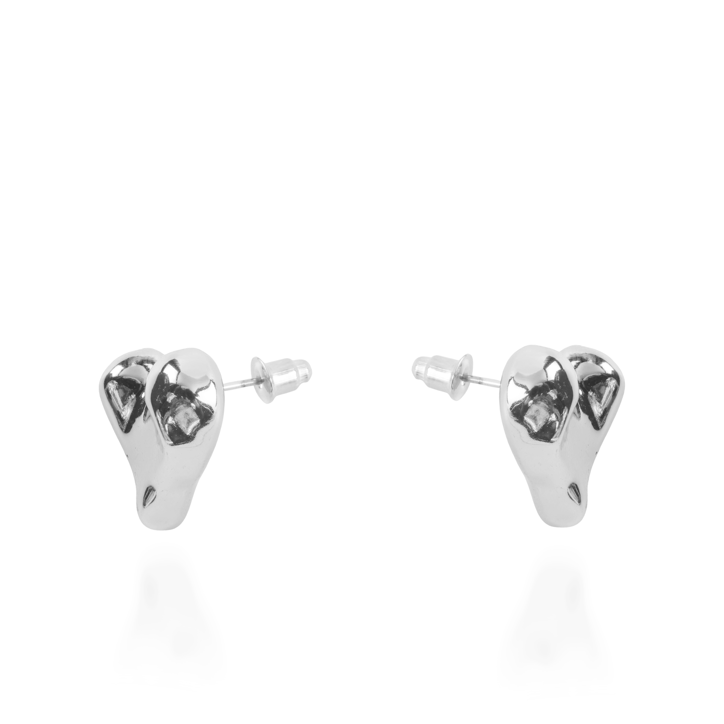 Σκουλαρίκια καρφωτά Mar and Mar Heart Silver Studs