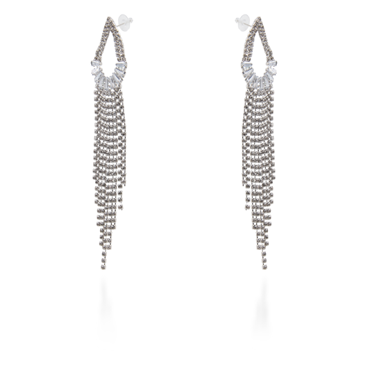 Σκουλαρίκια κρεμαστά με πέτρες ζιργκόν Mar and Mar Laurel Tear