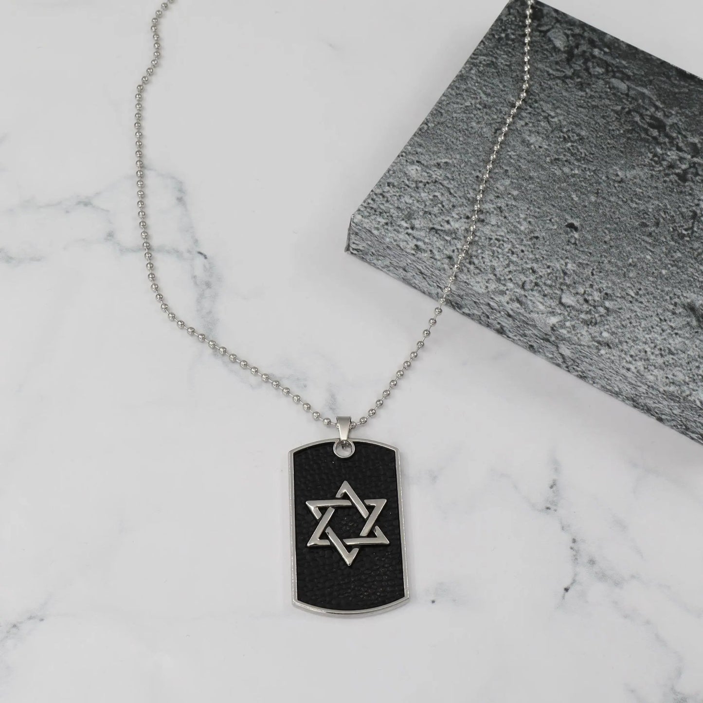 Ανδρικό Κολιέ αστέρι του Δαβίδ Mar & Mar Star of David Tab από ανοξείδωτο ατσάλι