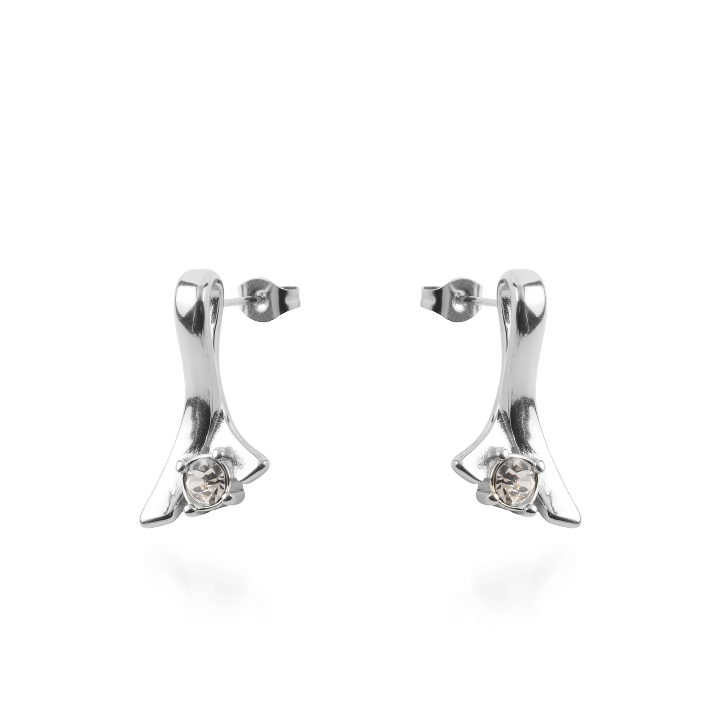 Σκουλαρίκια καρφωτά Mar and Mar Giselle Silver από ανοξείδωτο ατσάλι