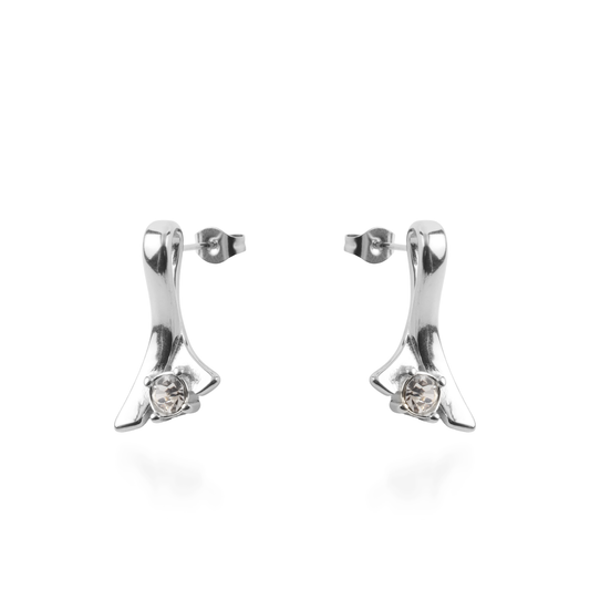 Σκουλαρίκια καρφωτά Mar and Mar Giselle Silver από ανοξείδωτο ατσάλι